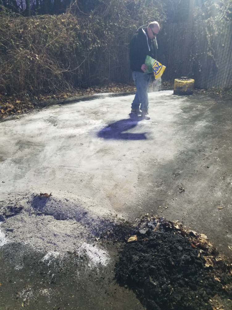 Restaurant Grease Spill on Asphalt in Takoma Park, MD