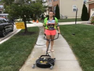 Sidewalk cleaning in Baltimore, MD